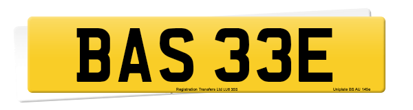 Registration number BAS 33E